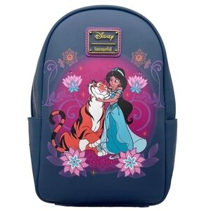 Loungefly Aladdin Princess Jasmine and Rajah Floral Print Backpack